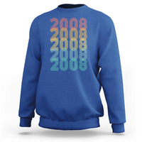 18th Birthday Sweatshirt Vintage 2008 Retro 18 Years Old Birthday