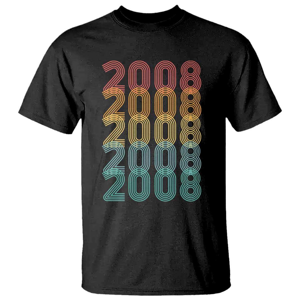 18th Birthday T Shirt Vintage 2008 Retro 18 Years Old Birthday