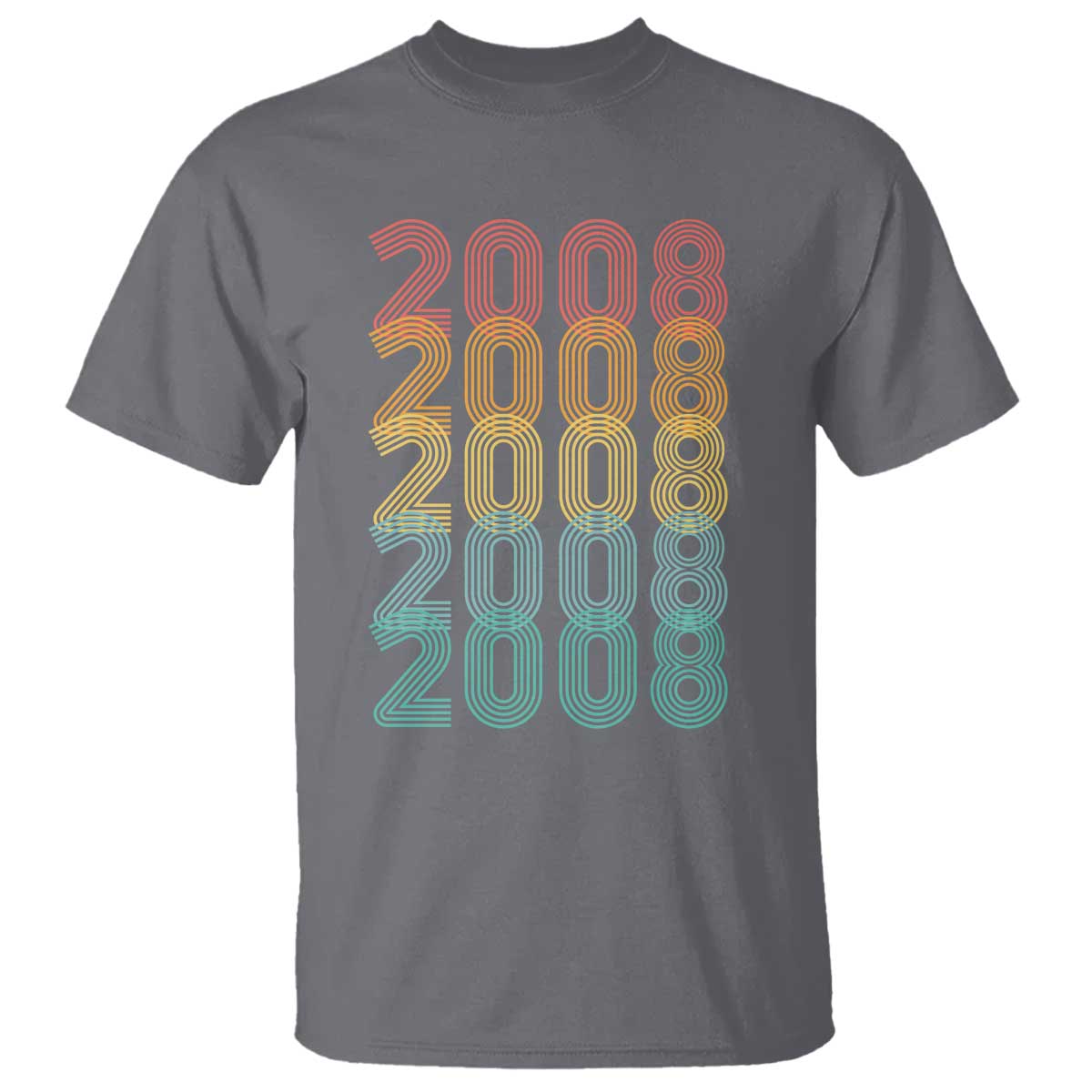 18th Birthday T Shirt Vintage 2008 Retro 18 Years Old Birthday