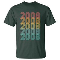18th Birthday T Shirt Vintage 2008 Retro 18 Years Old Birthday