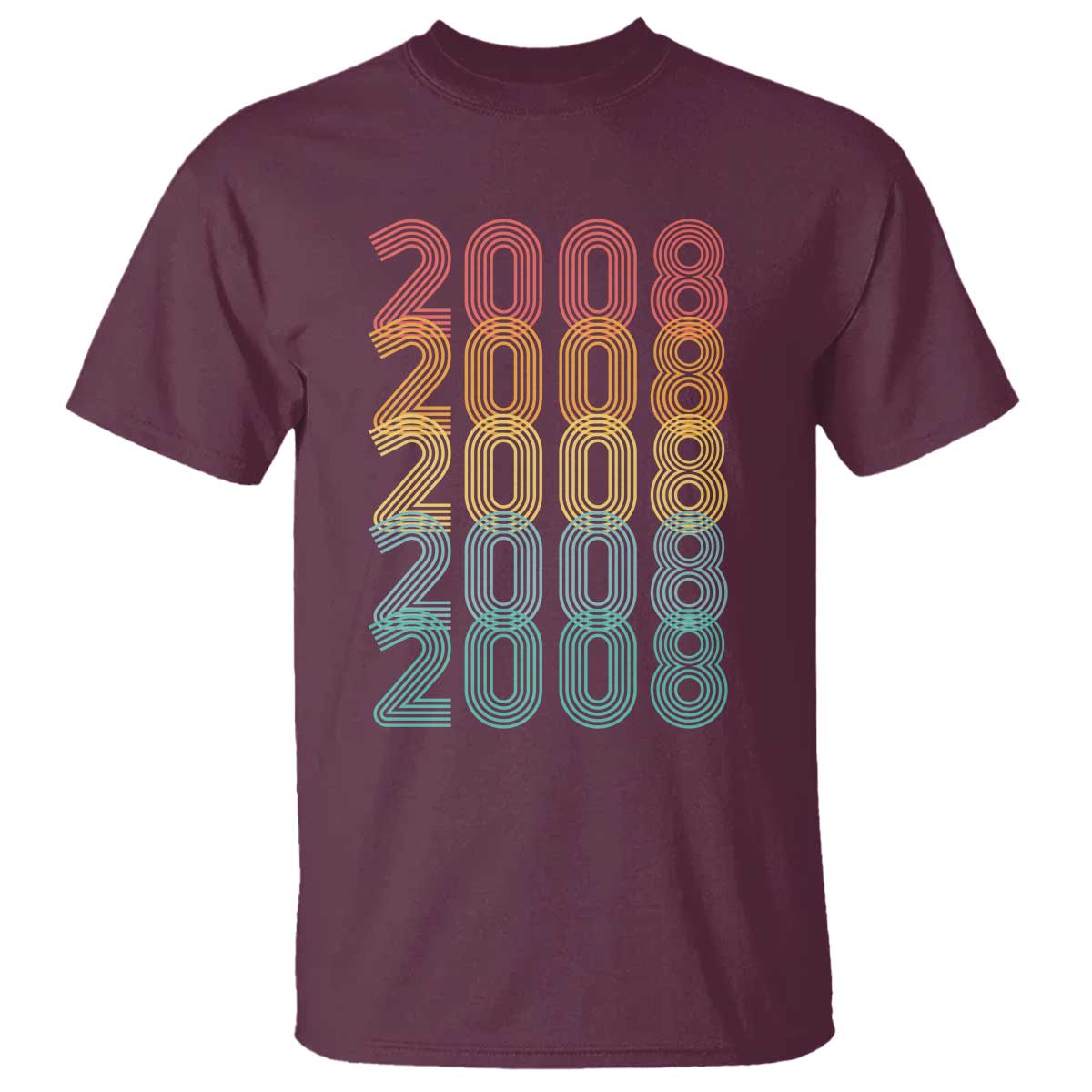 18th Birthday T Shirt Vintage 2008 Retro 18 Years Old Birthday