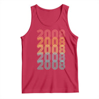 18th Birthday Tank Top Vintage 2008 Retro 18 Years Old Birthday