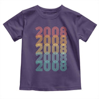 18th Birthday Toddler T Shirt Vintage 2008 Retro 18 Years Old Birthday