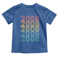 18th Birthday Toddler T Shirt Vintage 2008 Retro 18 Years Old Birthday