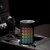 18th Birthday Tumbler Cup Vintage 2008 Retro 18 Years Old Birthday