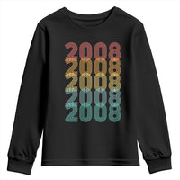18th Birthday Youth Sweatshirt Vintage 2008 Retro 18 Years Old Birthday