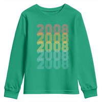 18th Birthday Youth Sweatshirt Vintage 2008 Retro 18 Years Old Birthday