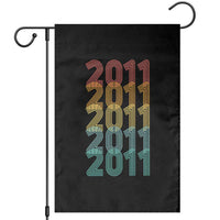 15th Birthday Garden Flag Vintage 2011 Retro 15 Years Old Birthday