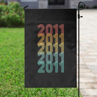 15th Birthday Garden Flag Vintage 2011 Retro 15 Years Old Birthday