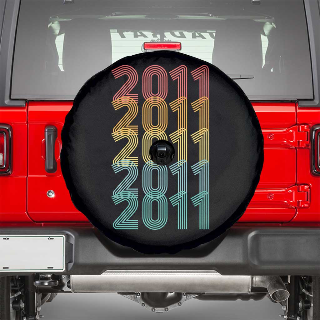 15th Birthday Spare Tire Cover Vintage 2011 Retro 15 Years Old Birthday