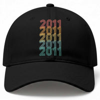 15th Birthday Baseball Cap Vintage 2011 Retro 15 Years Old Birthday