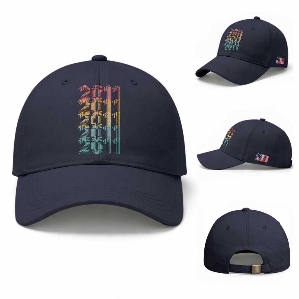 15th Birthday Baseball Cap Vintage 2011 Retro 15 Years Old Birthday