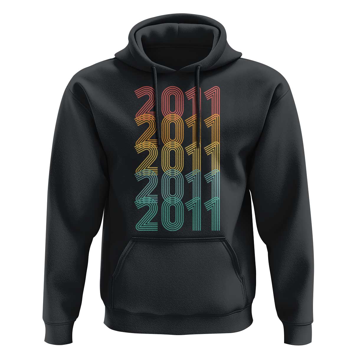 15th Birthday Hoodie Vintage 2011 Retro 15 Years Old Birthday