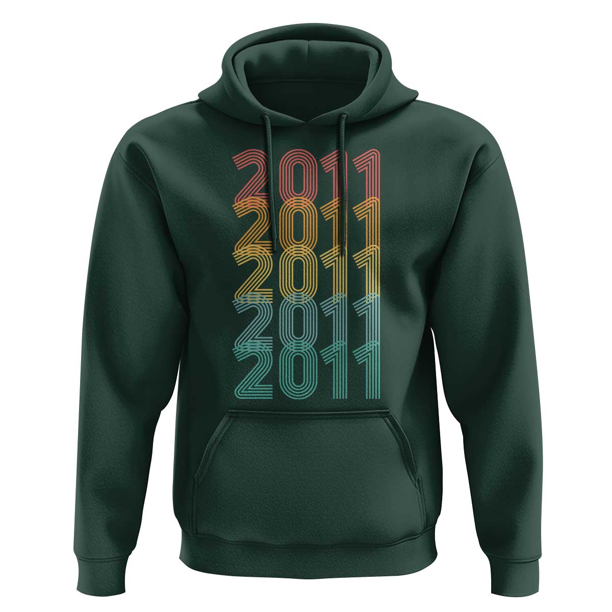 15th Birthday Hoodie Vintage 2011 Retro 15 Years Old Birthday