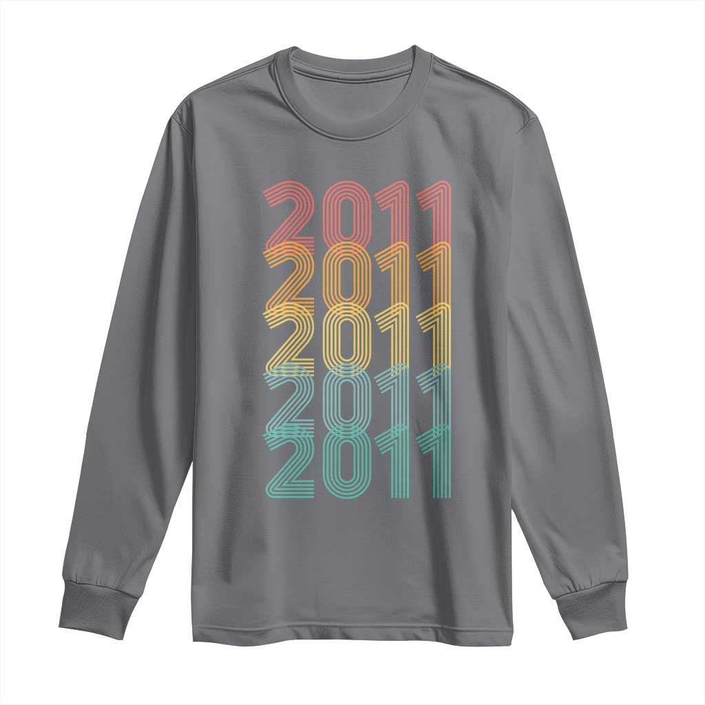 15th Birthday Long Sleeve Shirt Vintage 2011 Retro 15 Years Old Birthday