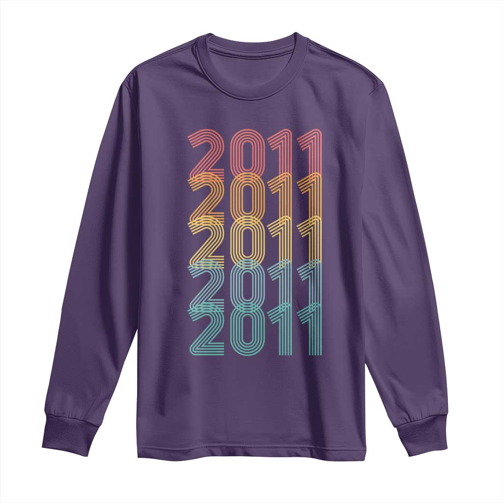 15th Birthday Long Sleeve Shirt Vintage 2011 Retro 15 Years Old Birthday