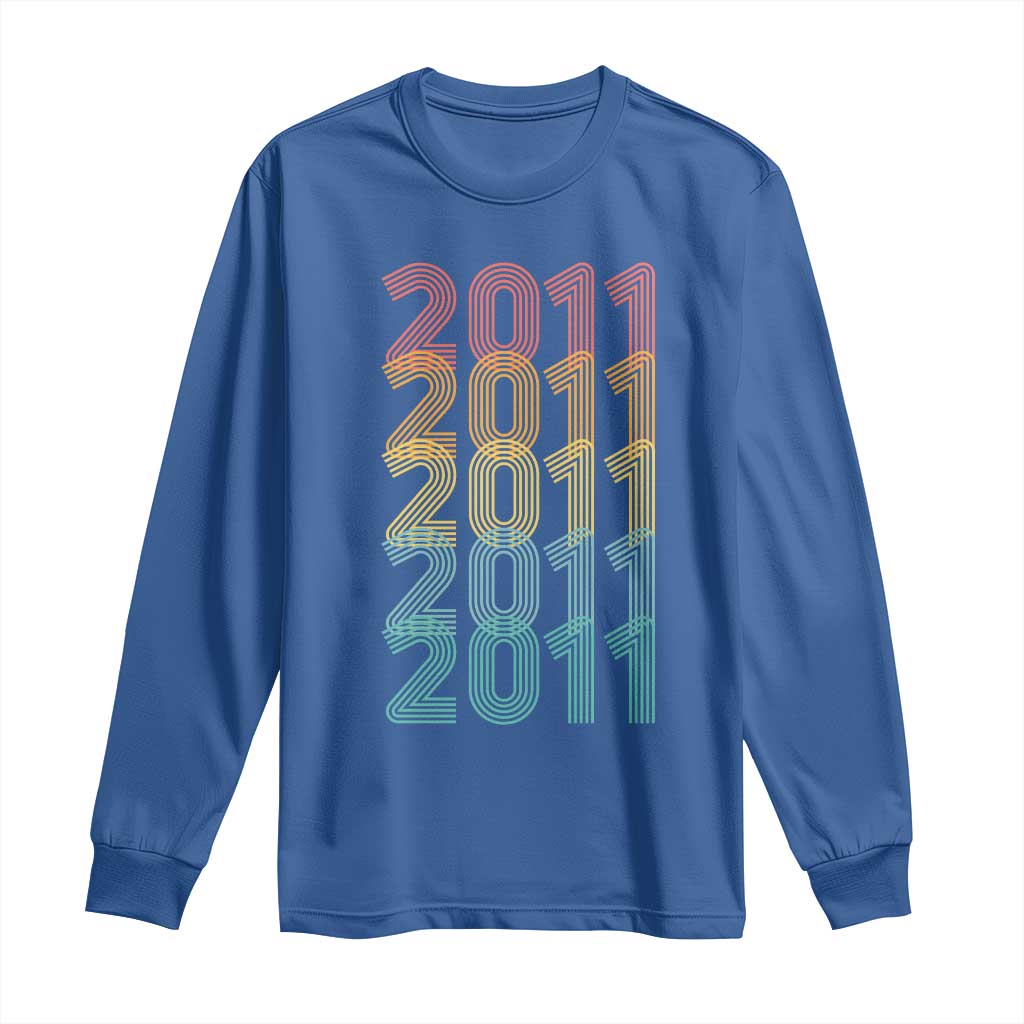 15th Birthday Long Sleeve Shirt Vintage 2011 Retro 15 Years Old Birthday