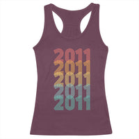15th Birthday Racerback Tank Top Vintage 2011 Retro 15 Years Old Birthday