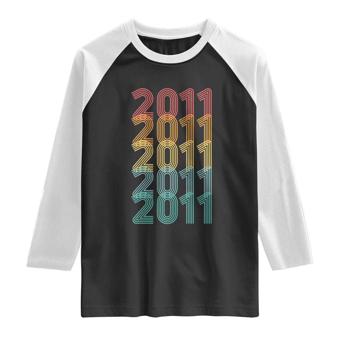 15th Birthday Raglan Shirt Vintage 2011 Retro 15 Years Old Birthday