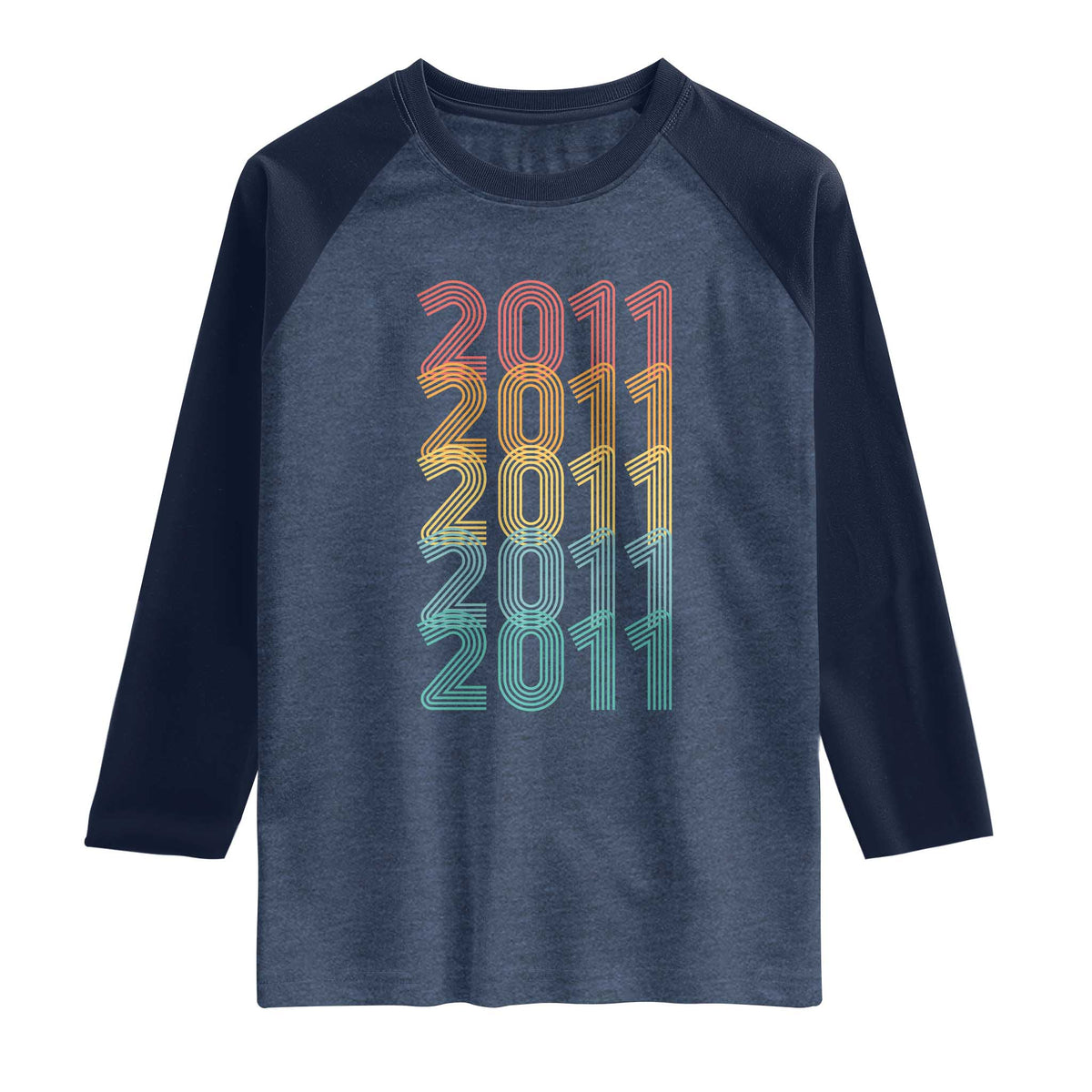 15th Birthday Raglan Shirt Vintage 2011 Retro 15 Years Old Birthday