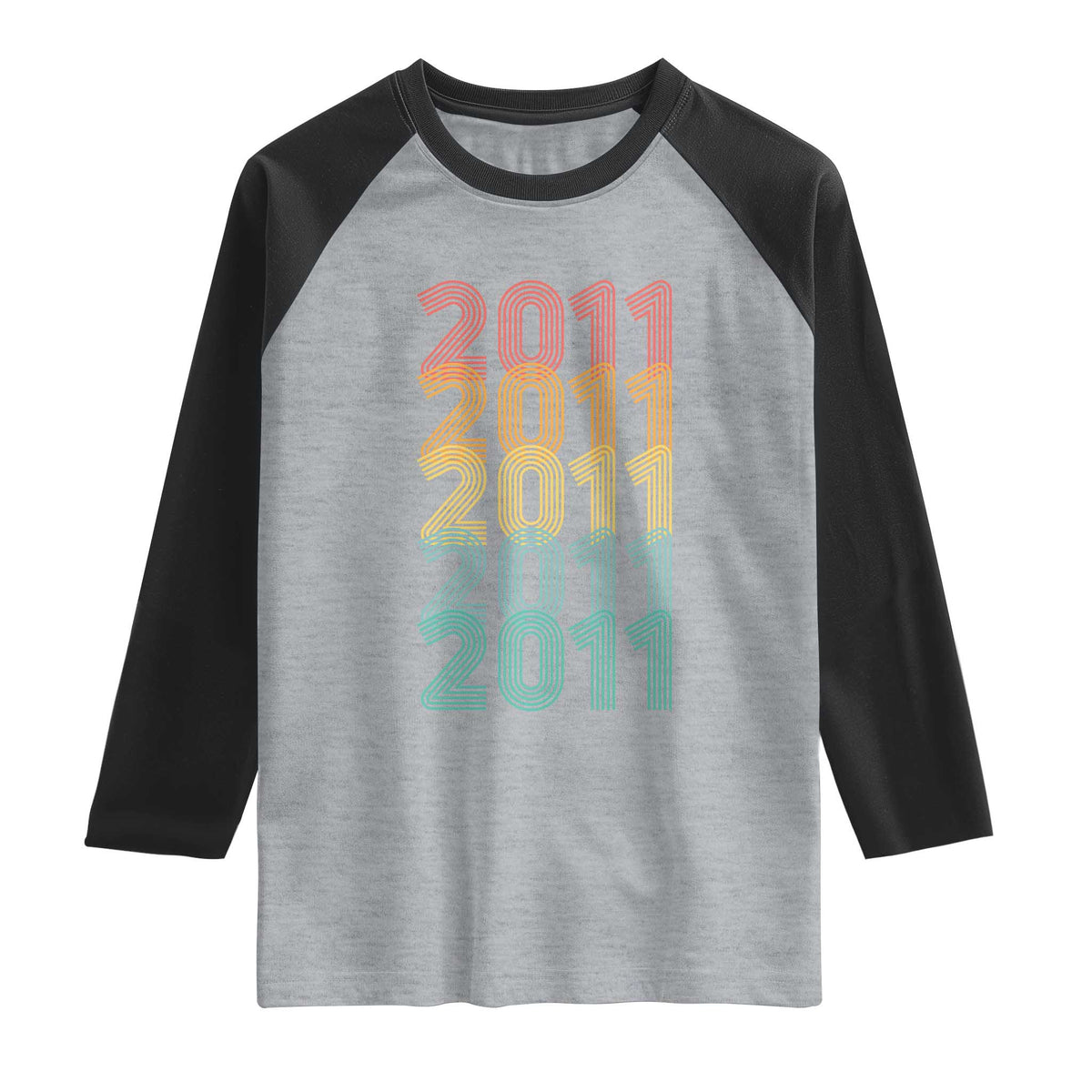 15th Birthday Raglan Shirt Vintage 2011 Retro 15 Years Old Birthday
