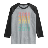 15th Birthday Raglan Shirt Vintage 2011 Retro 15 Years Old Birthday