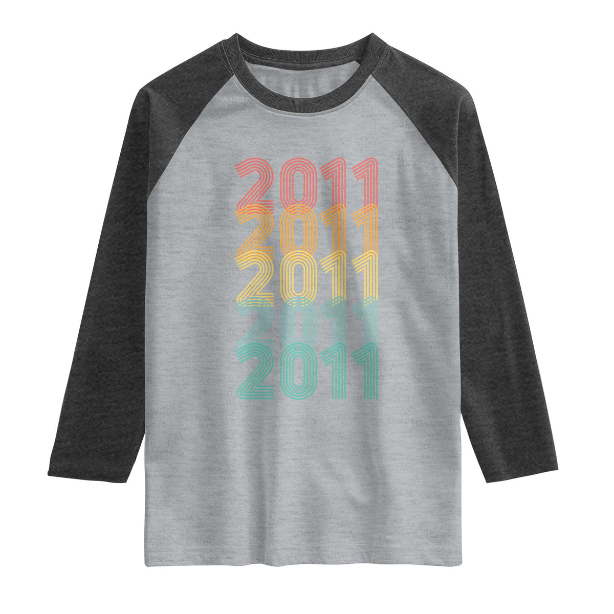 15th Birthday Raglan Shirt Vintage 2011 Retro 15 Years Old Birthday