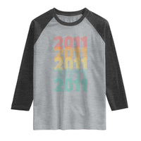 15th Birthday Raglan Shirt Vintage 2011 Retro 15 Years Old Birthday
