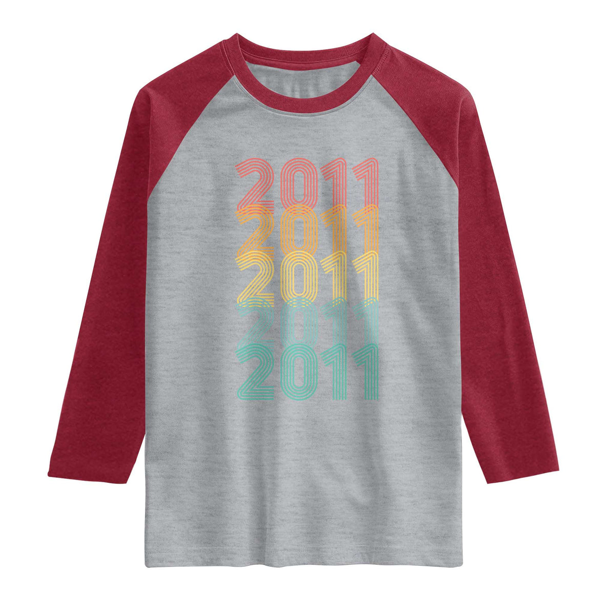 15th Birthday Raglan Shirt Vintage 2011 Retro 15 Years Old Birthday