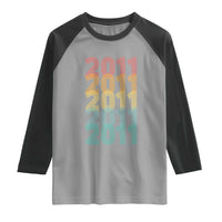 15th Birthday Raglan Shirt Vintage 2011 Retro 15 Years Old Birthday