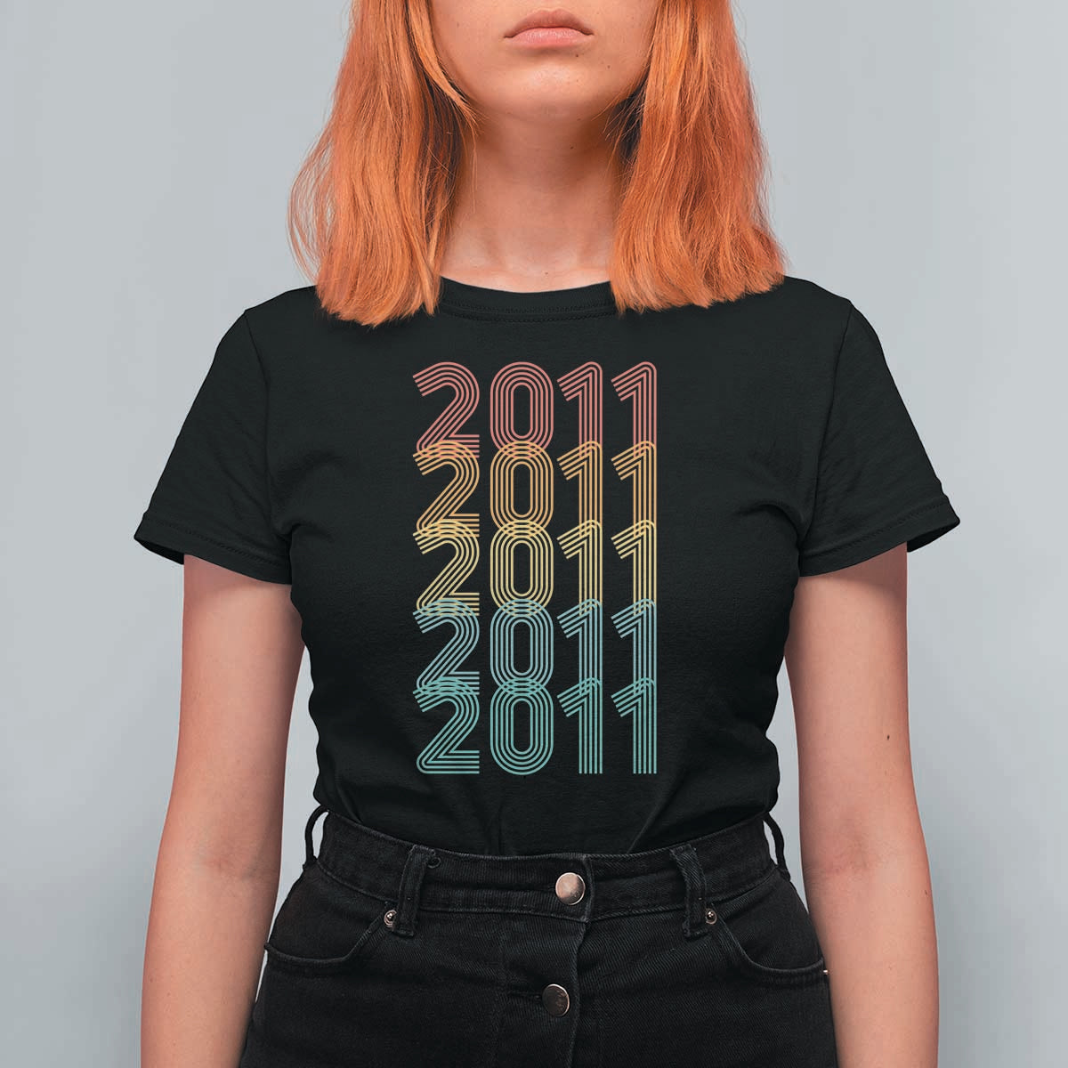 15th Birthday T Shirt For Women Vintage 2011 Retro 15 Years Old Birthday