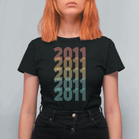 15th Birthday T Shirt For Women Vintage 2011 Retro 15 Years Old Birthday