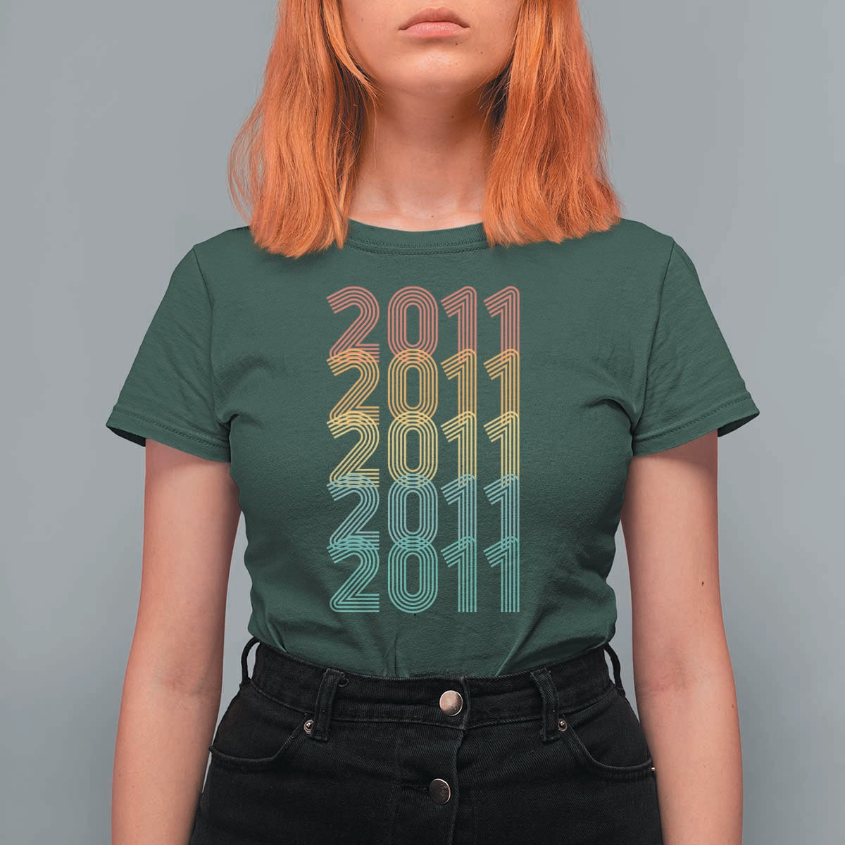 15th Birthday T Shirt For Women Vintage 2011 Retro 15 Years Old Birthday