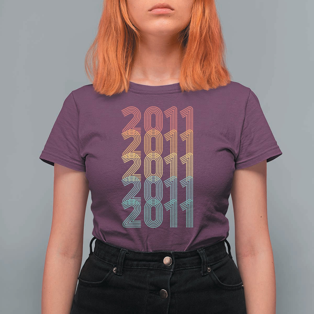 15th Birthday T Shirt For Women Vintage 2011 Retro 15 Years Old Birthday