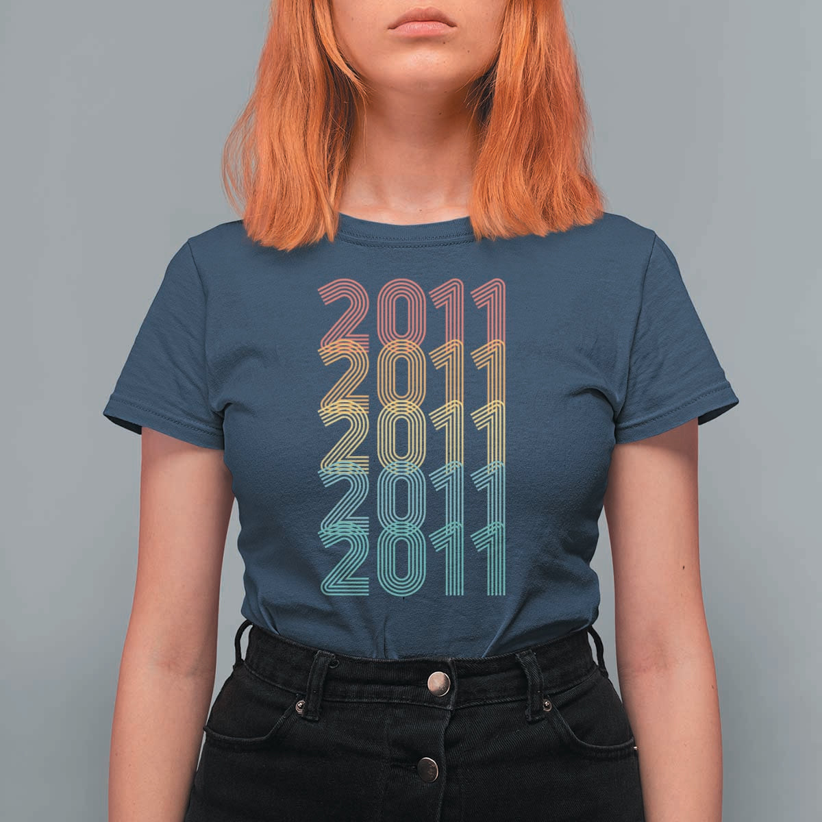 15th Birthday T Shirt For Women Vintage 2011 Retro 15 Years Old Birthday