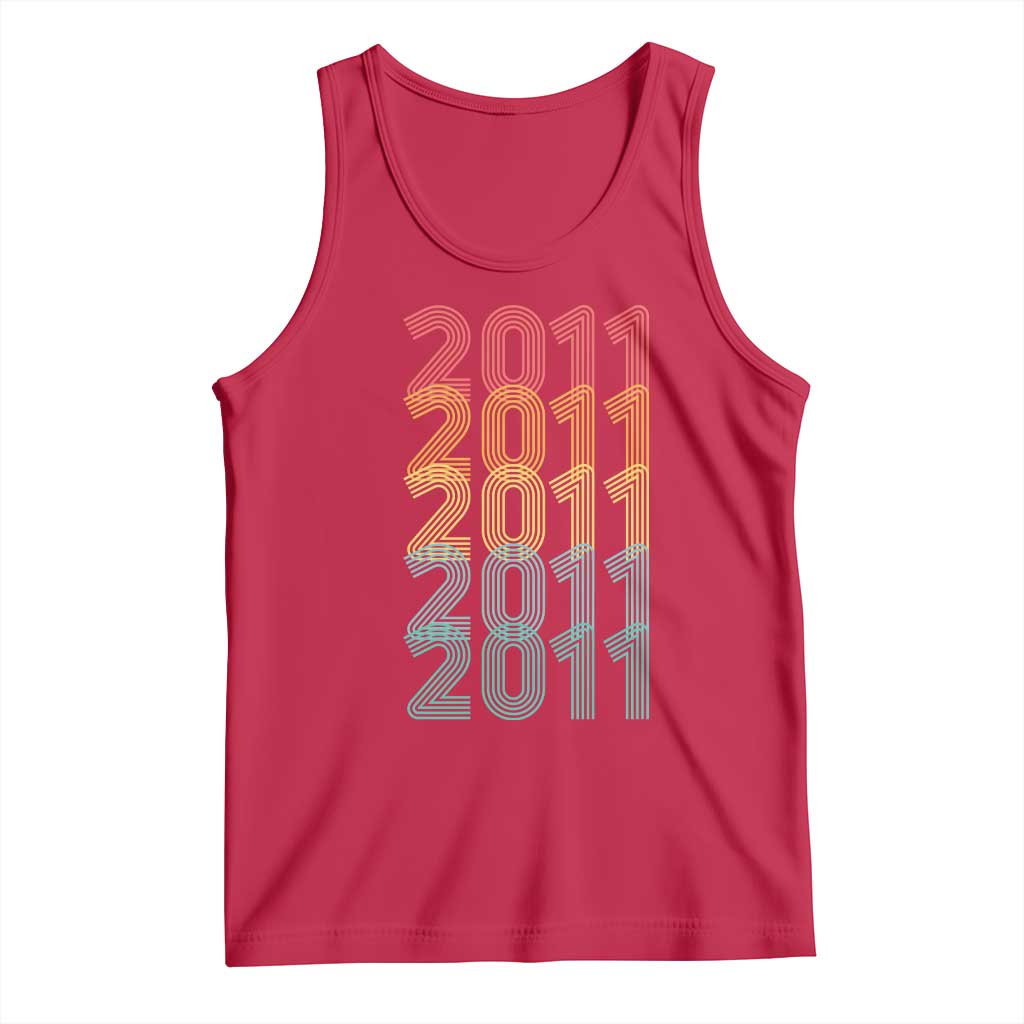 15th Birthday Tank Top Vintage 2011 Retro 15 Years Old Birthday