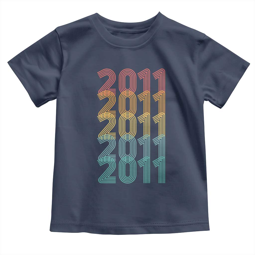 15th Birthday Toddler T Shirt Vintage 2011 Retro 15 Years Old Birthday