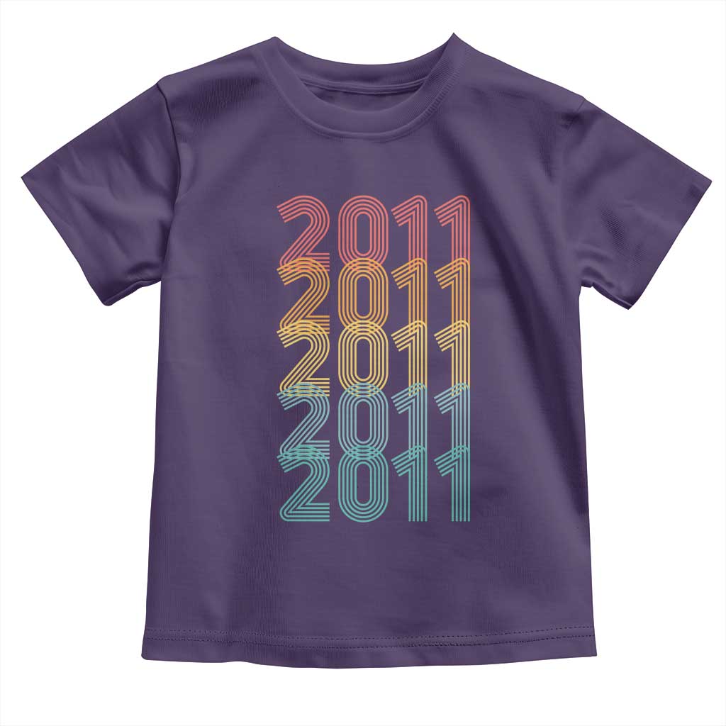 15th Birthday Toddler T Shirt Vintage 2011 Retro 15 Years Old Birthday