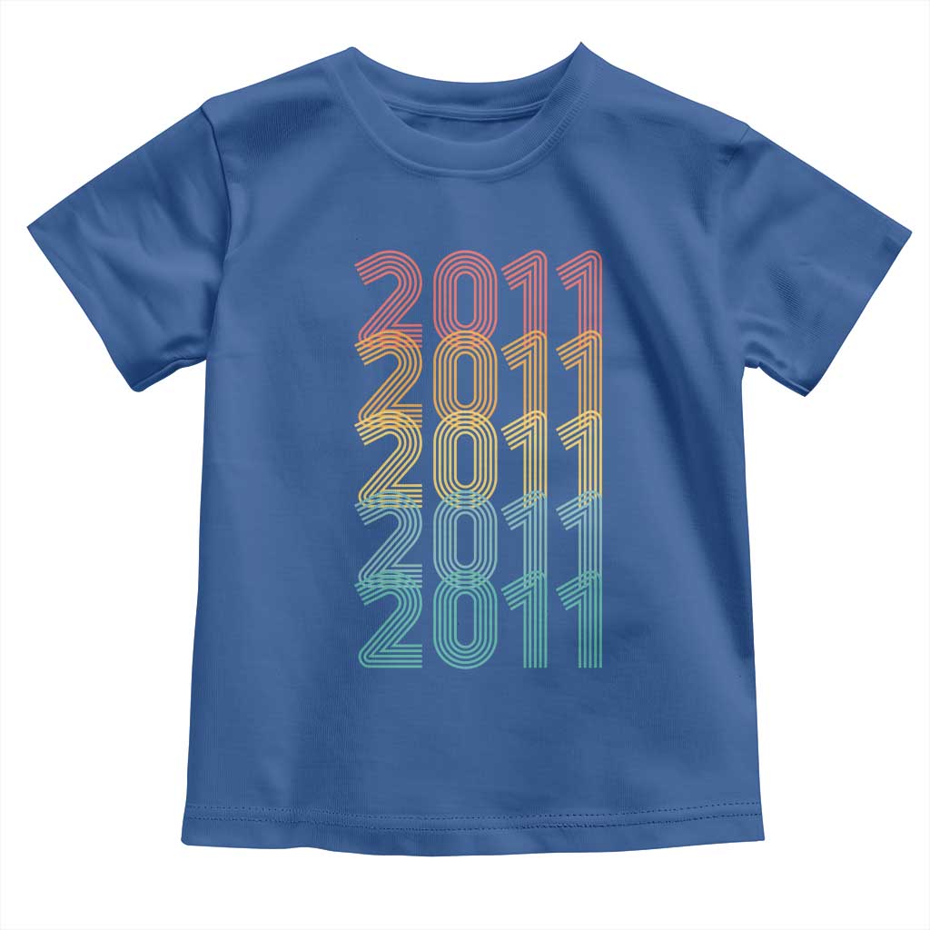 15th Birthday Toddler T Shirt Vintage 2011 Retro 15 Years Old Birthday