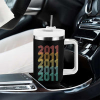 15th Birthday Tumbler With Handle Vintage 2011 Retro 15 Years Old Birthday