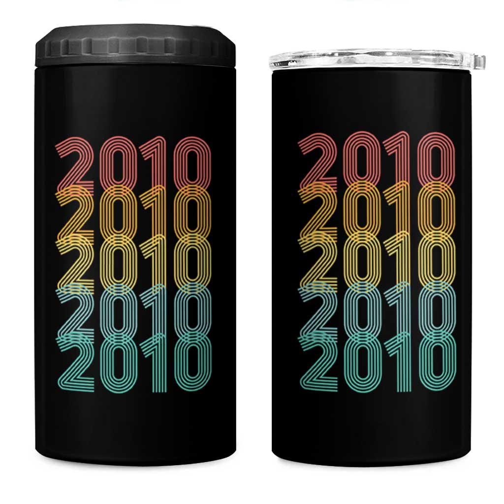 16th Birthday 4 in 1 Can Cooler Tumbler Vintage 2010 Retro 16 Years Old Birthday
