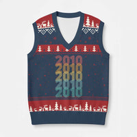 16th Birthday V-Neck Knit Sweater Vest Vintage 2010 Retro 16 Years Old Birthday
