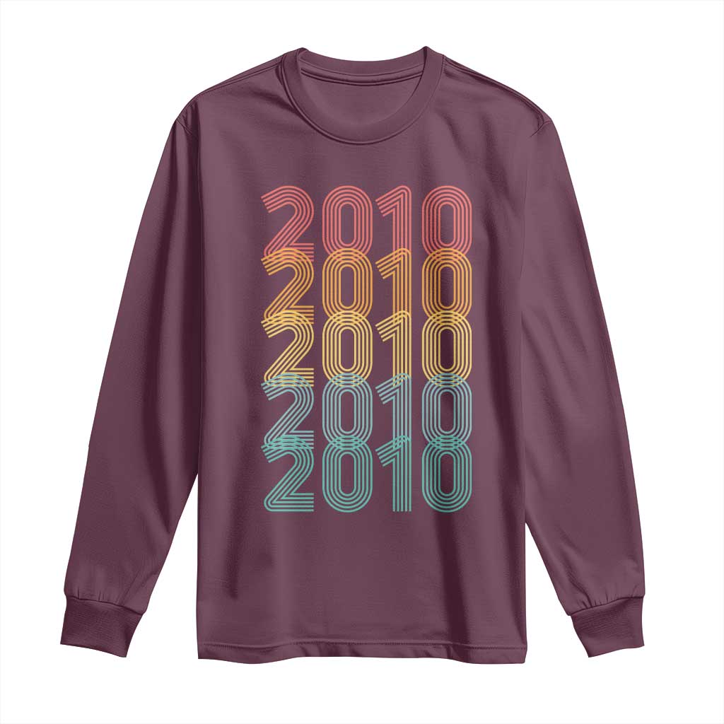16th Birthday Long Sleeve Shirt Vintage 2010 Retro 16 Years Old Birthday