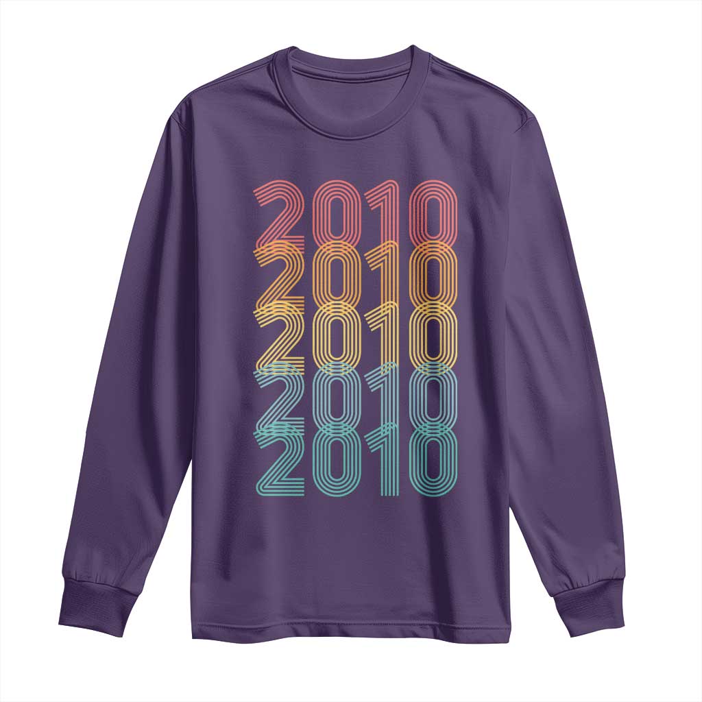 16th Birthday Long Sleeve Shirt Vintage 2010 Retro 16 Years Old Birthday
