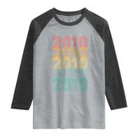 16th Birthday Raglan Shirt Vintage 2010 Retro 16 Years Old Birthday