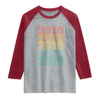 16th Birthday Raglan Shirt Vintage 2010 Retro 16 Years Old Birthday