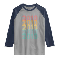 16th Birthday Raglan Shirt Vintage 2010 Retro 16 Years Old Birthday