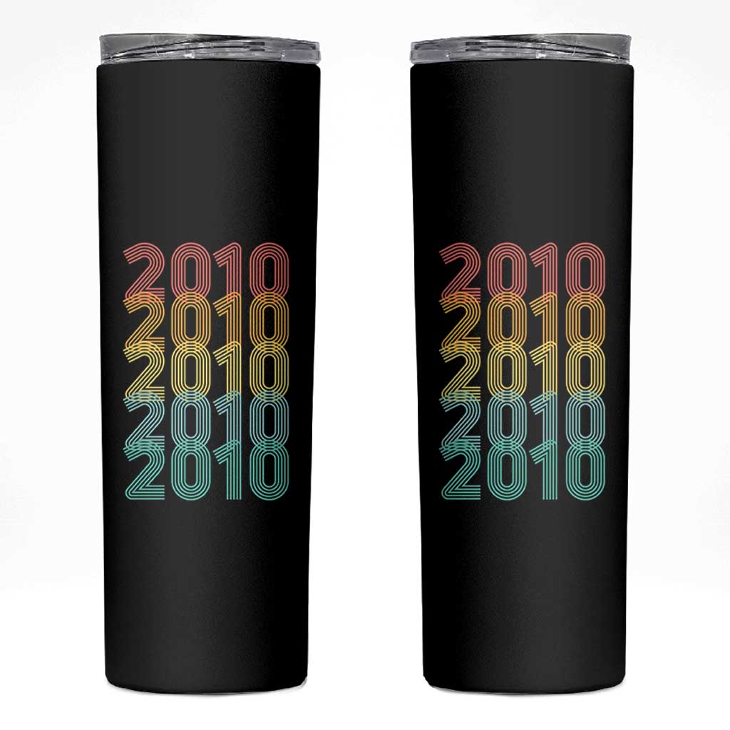 16th Birthday Skinny Tumbler Vintage 2010 Retro 16 Years Old Birthday