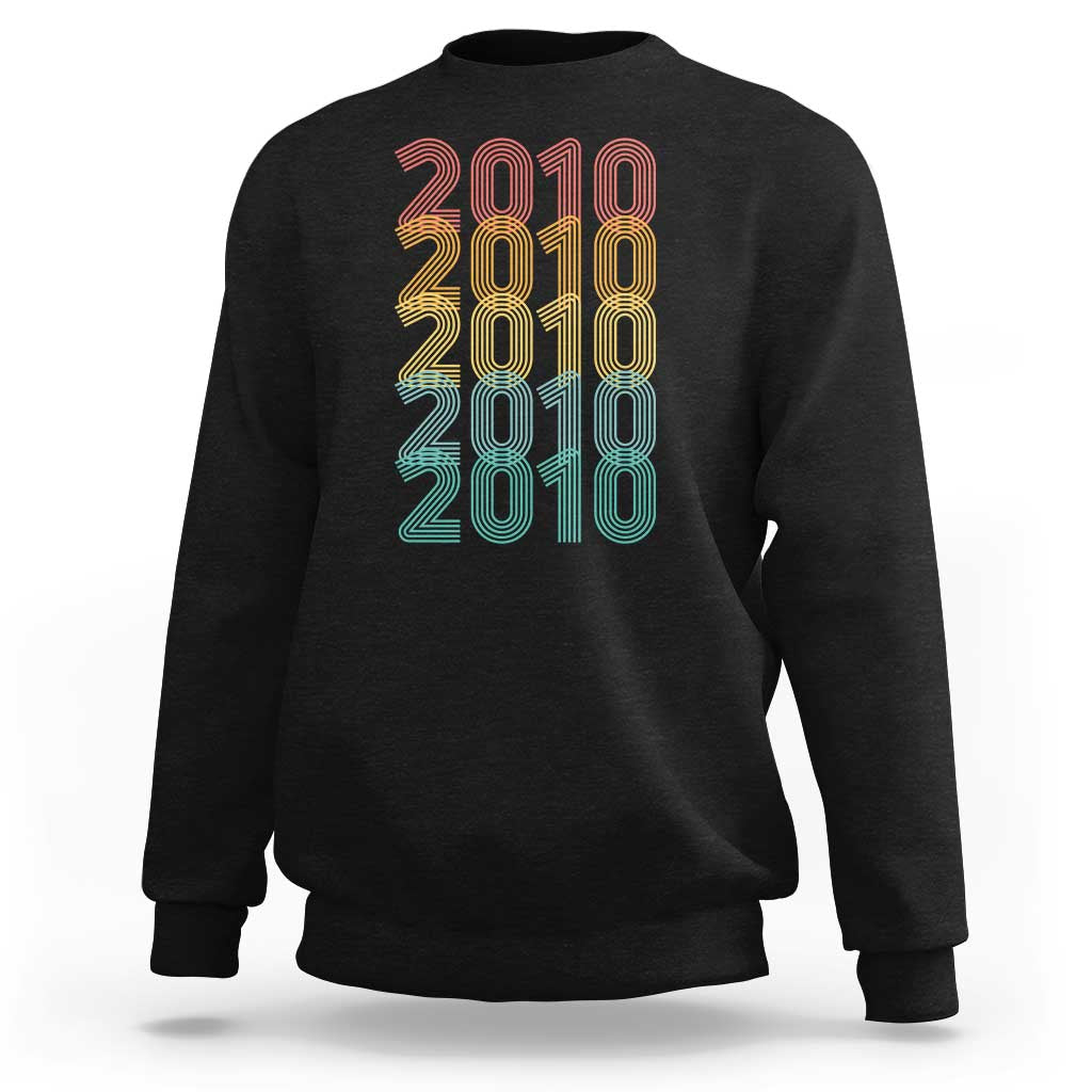16th Birthday Sweatshirt Vintage 2010 Retro 16 Years Old Birthday