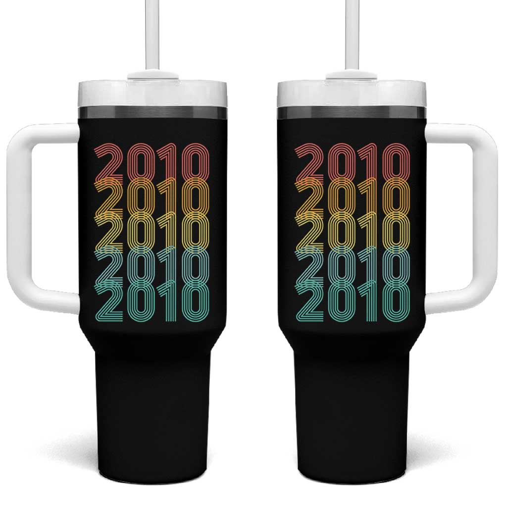 16th Birthday Tumbler With Handle Vintage 2010 Retro 16 Years Old Birthday